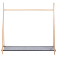 Appendiabiti per bambini in legno di pino e poliestere per cameretta bambini marrone chiaro