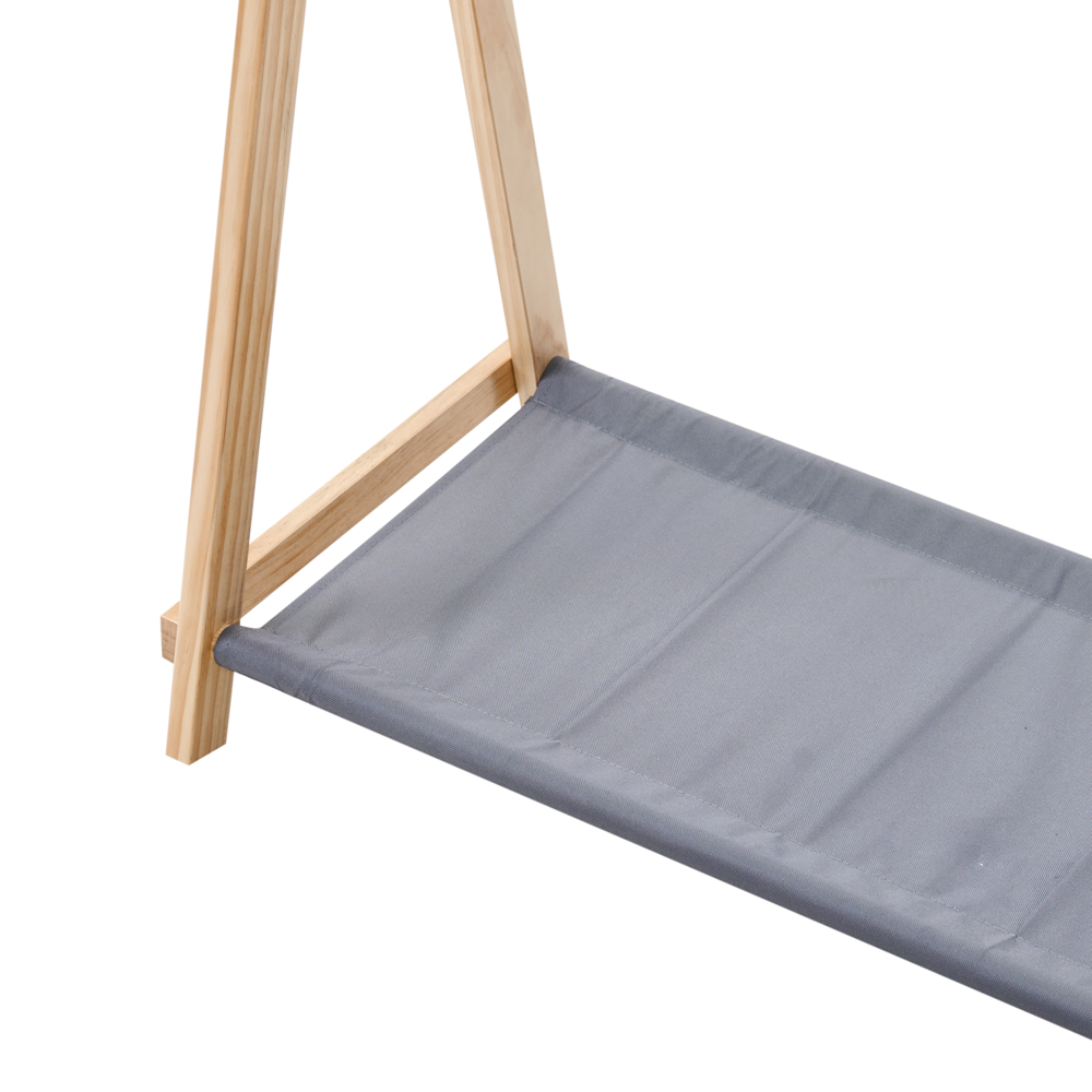 Appendiabiti per bambini in legno di pino e poliestere per cameretta bambini marrone chiaro