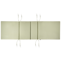 Lettino prendisole da esterno in legno di acacia scuro con cuscino verde stile rustico giardino terrazzo