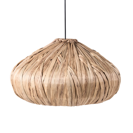 Lampada a sospensione in giacinto d'acqua naturale intrecciato in stile boho fatto a mano Illuminazione del soggiorno e della sala da pranzo