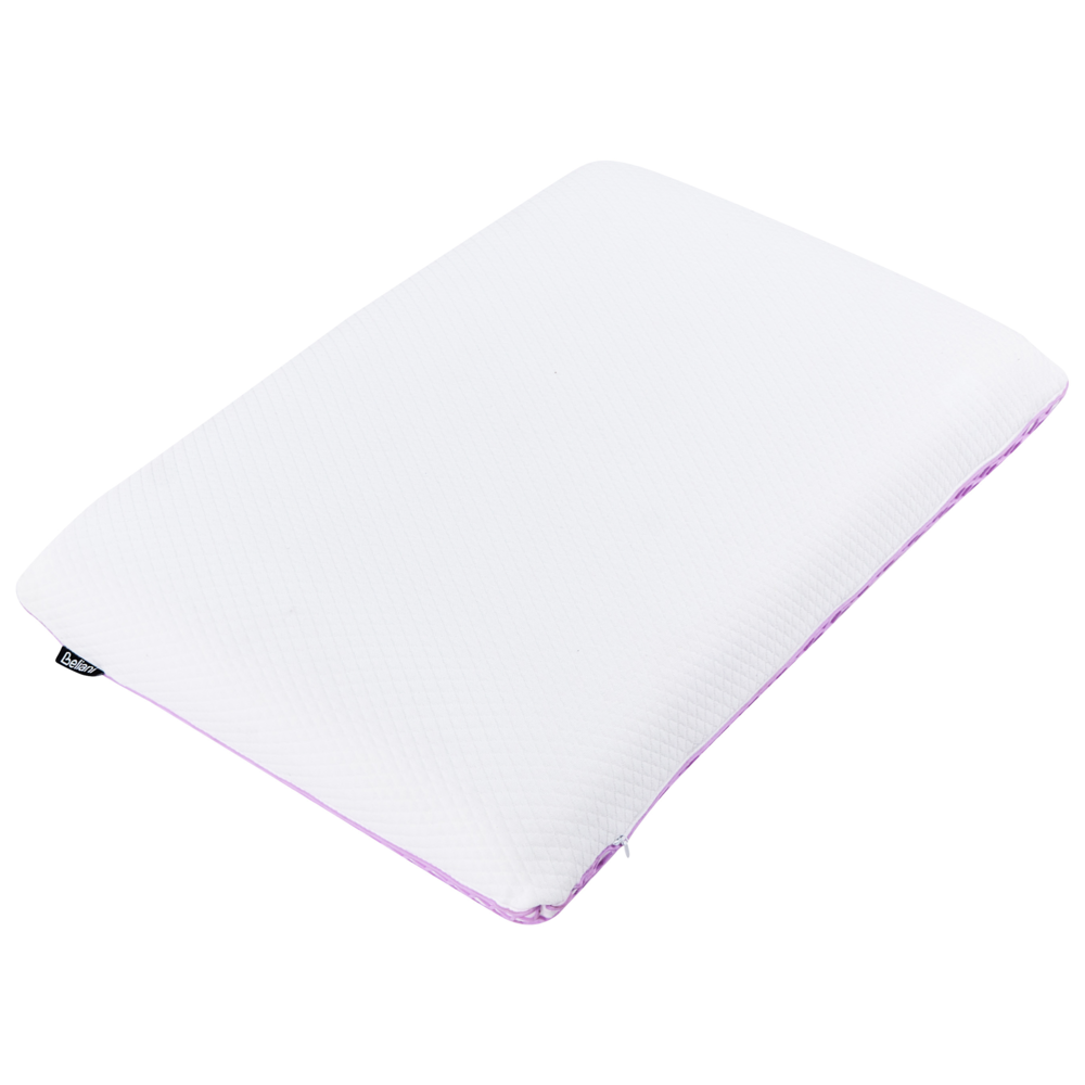 Cuscino letto in memory foam Supporto ergonomico TPE Griglia a nido d'ape rinfrescante 55 x 35 cm Viola