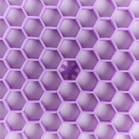 Cuscino letto in memory foam Supporto ergonomico TPE Griglia a nido d'ape rinfrescante 55 x 35 cm Viola