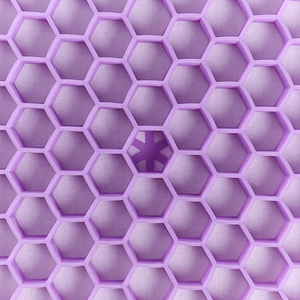 Cuscino letto in memory foam Supporto ergonomico TPE Griglia a nido d'ape rinfrescante 55 x 35 cm Viola