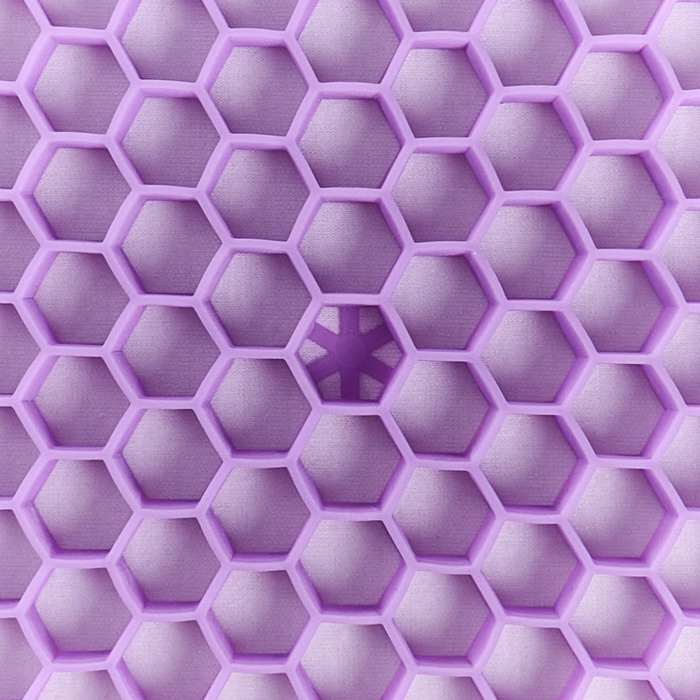 Cuscino letto in memory foam Supporto ergonomico TPE Griglia a nido d'ape rinfrescante 55 x 35 cm Viola