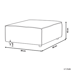 Pouf imbottito modulo poggiapiedi quadrato gambe nere in corda bianco sporco Stile moderno