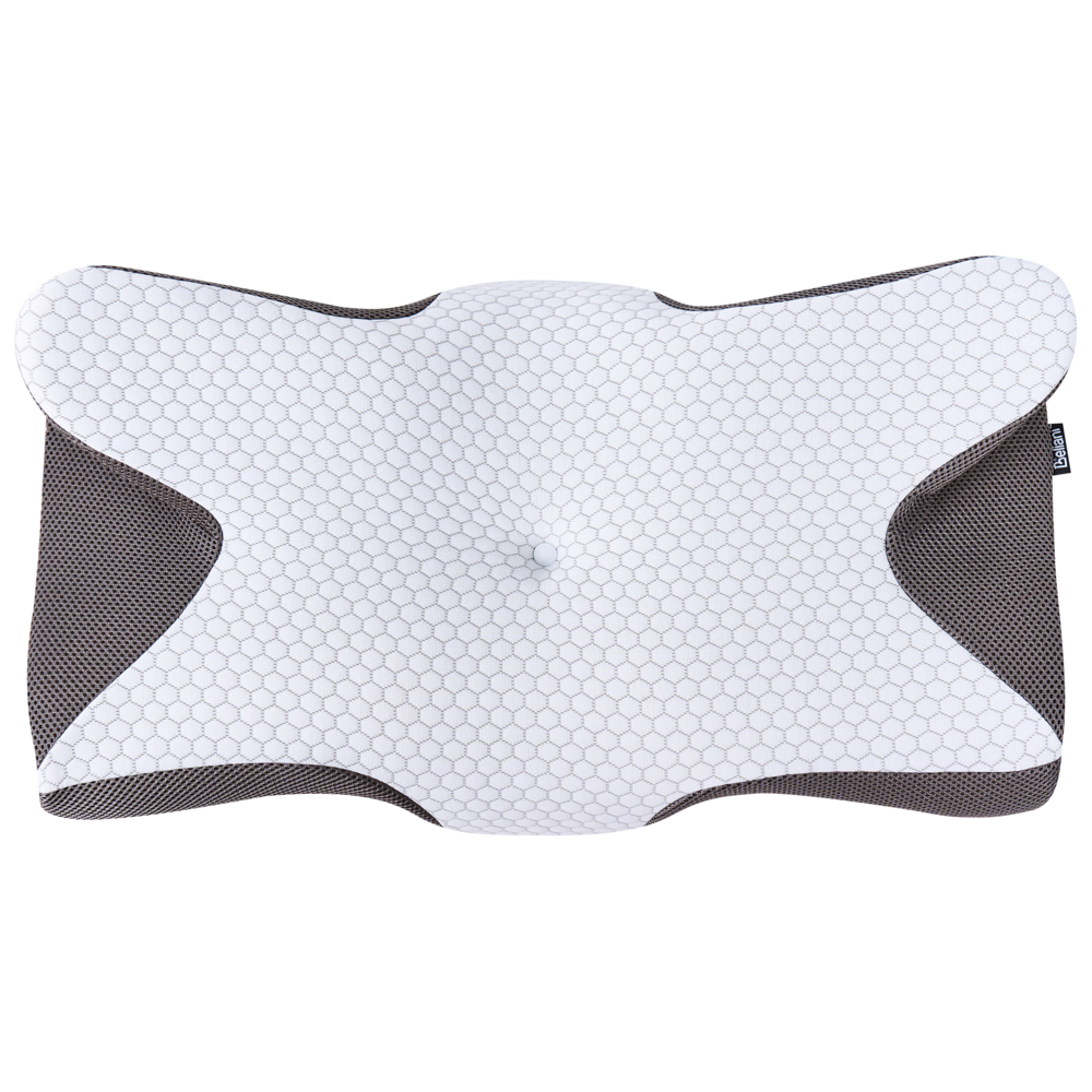 Cuscino letto in memory foam con supporto ergonomico e effetto rinfrescante 64 x 34 cm Bianco