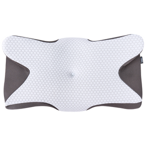 Cuscino letto in memory foam con supporto ergonomico e effetto rinfrescante 64 x 34 cm Bianco