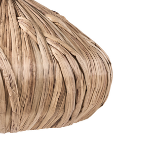 Lampada a sospensione in giacinto d'acqua naturale intrecciato in stile boho fatto a mano Illuminazione del soggiorno e della sala da pranzo