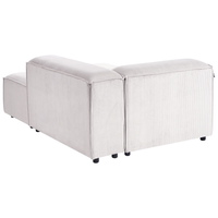 Divano modulare a 5 posti Rivestimento in velluto a coste bianco sporco lato destro Soggiorno moderno