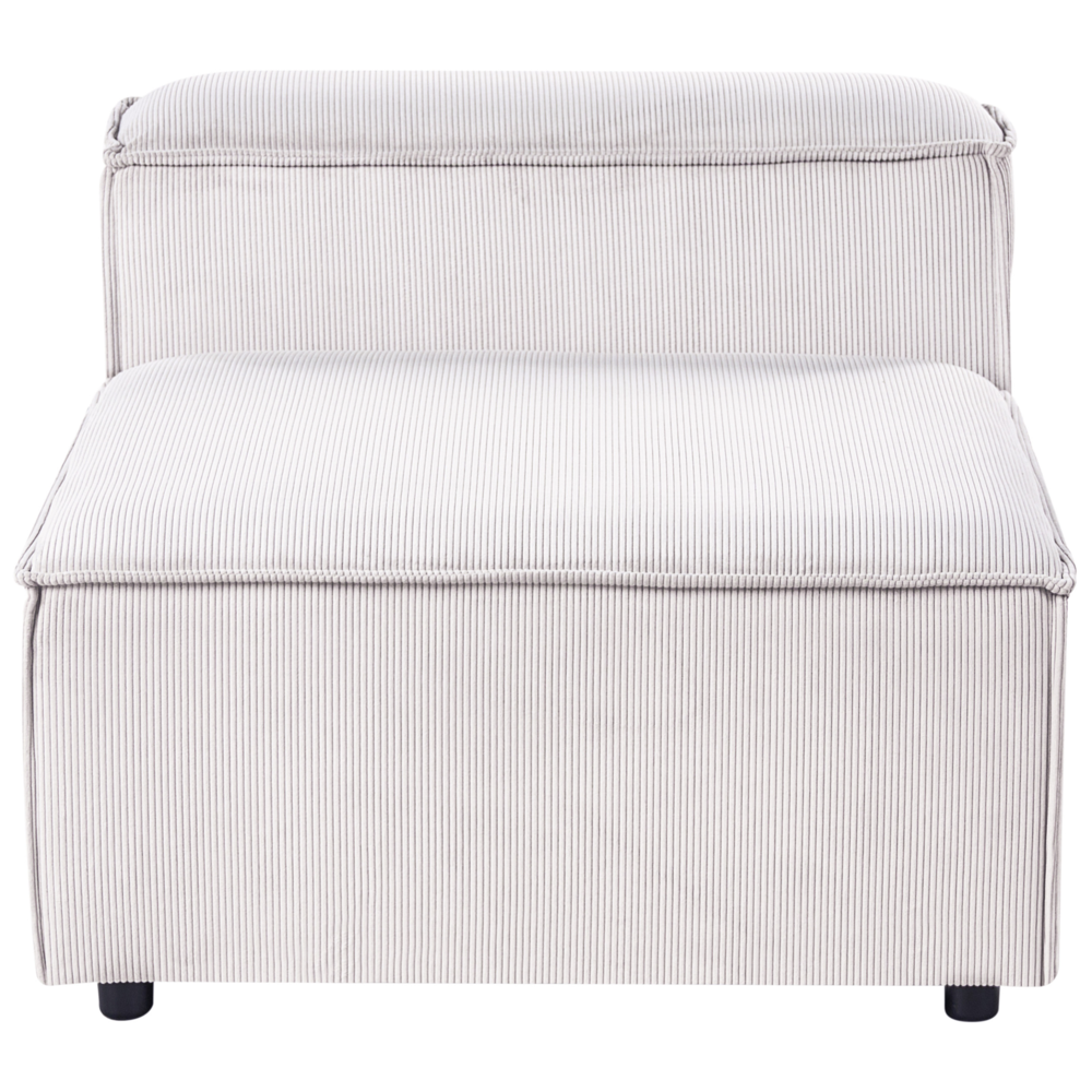 Divano modulare a 5 posti Rivestimento in velluto a coste bianco sporco lato destro Soggiorno moderno