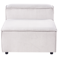 Divano modulare a 5 posti Rivestimento in velluto a coste bianco sporco lato destro Soggiorno moderno