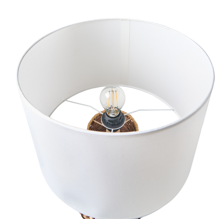 Lampada a sospensione intrecciata Corda di carta naturale Luce da comodino Camera da letto Soggiorno Stile Boho