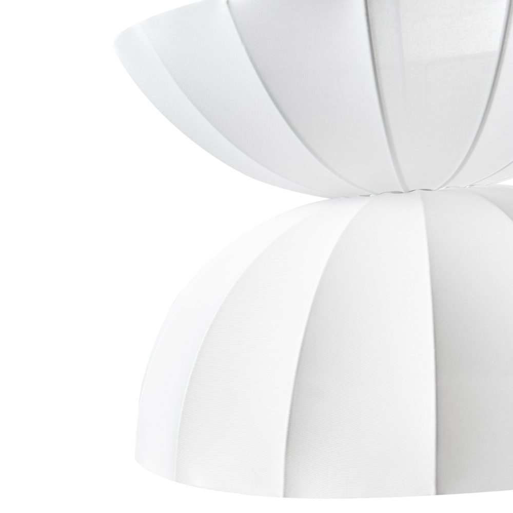 Lampada a sospensione in finta seta bianca Plafoniera Sala da pranzo Soggiorno Stile moderno