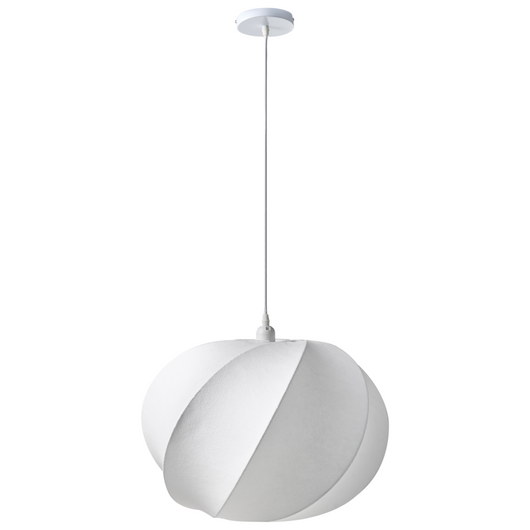 Lampada a sospensione in finta seta bianca Plafoniera Sala da pranzo Soggiorno Stile moderno