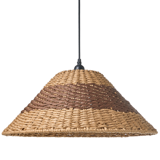 Lampada a sospensione Corda di carta naturale Plafoniera con paralume intrecciato Sala da pranzo Soggiorno Stile Boho