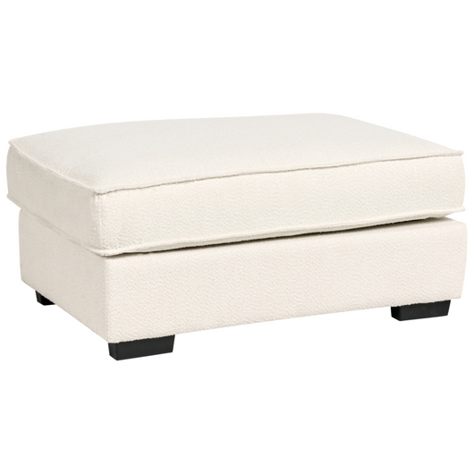 Pouf imbottito in bouclé moderno Elemento di divano Pouf rettangolare Poliestere imbottito Beige chiaro