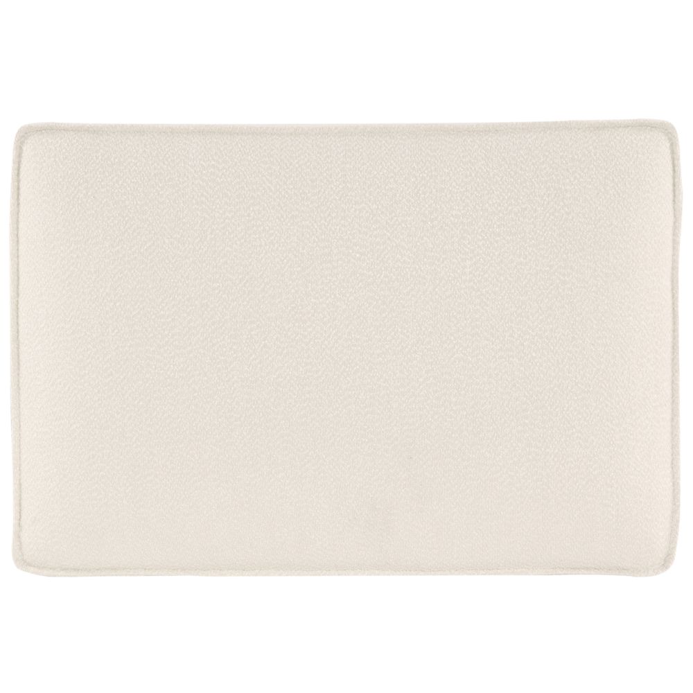 Pouf imbottito in bouclé moderno Elemento di divano Pouf rettangolare Poliestere imbottito Beige chiaro