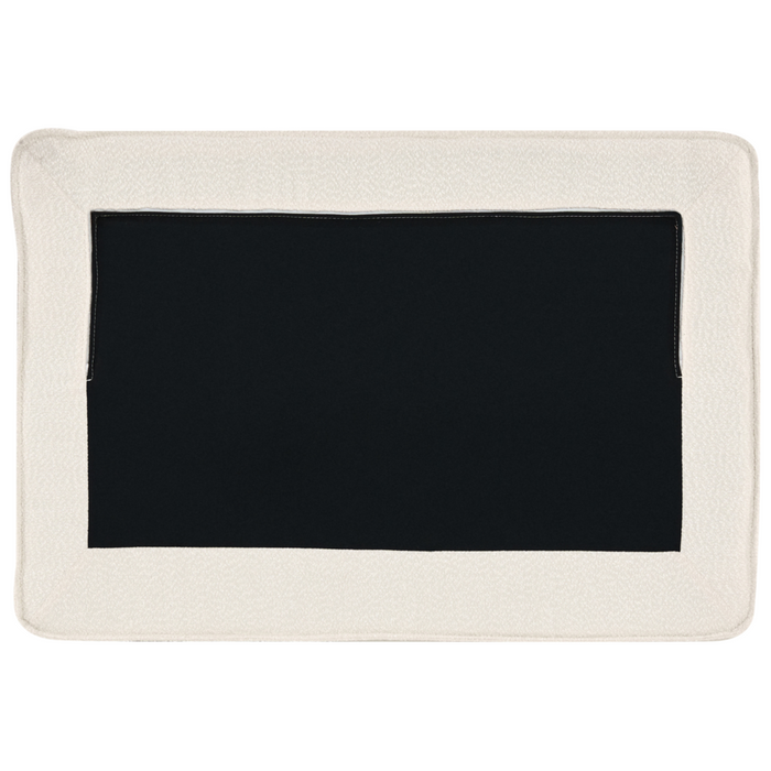 Pouf imbottito in bouclé moderno Elemento di divano Pouf rettangolare Poliestere imbottito Beige chiaro