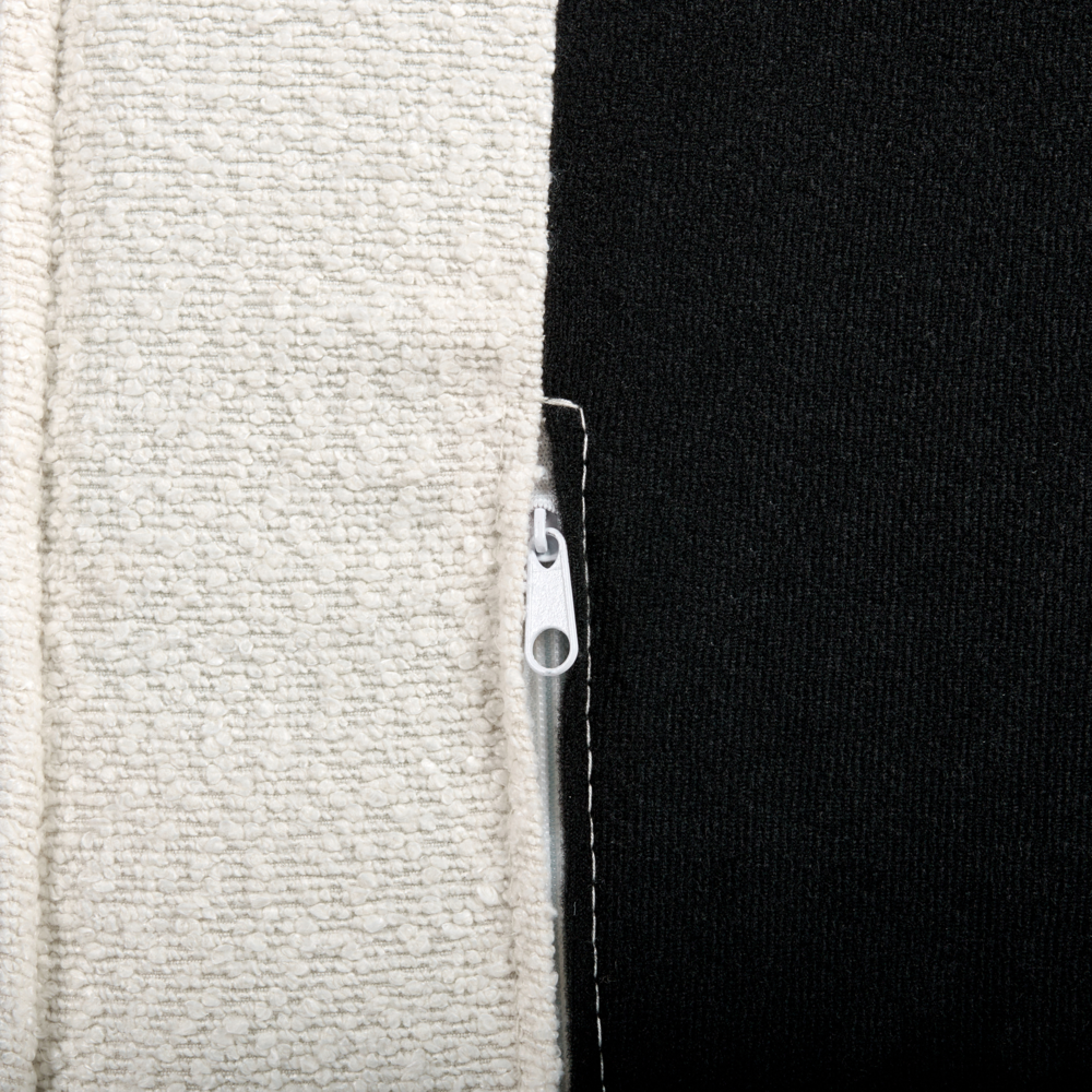 Pouf imbottito in bouclé moderno Elemento di divano Pouf rettangolare Poliestere imbottito Beige chiaro