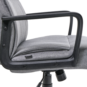 Sedia da ufficio in tessuto imbottito grigio Regolazione dell'altezza del sedile