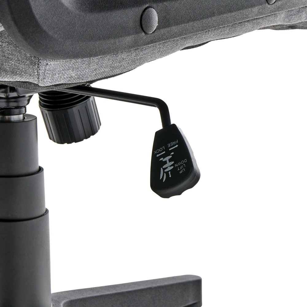 Sedia da ufficio in tessuto imbottito grigio Regolazione dell'altezza del sedile