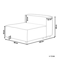 Sezione a 1 posto imbottita in velluto a coste Blu scuro Stile moderno