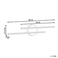 Lampada a LED per specchio/immagine Metallo nero Luce LED acrilica Lampada per specchio da bagno Design moderno e minimalista