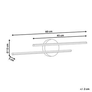 Lampada a LED per specchio/immagine Metallo nero Luce LED acrilica Lampada per specchio da bagno Design moderno e minimalista