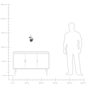 Lampada da parete Base in metallo nero Paralume in vetro Forma elegante Moderna Minimalista