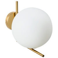 Lampada da parete Base in metallo dorato Paralume in acrilico Forma elegante Moderna Minimalista