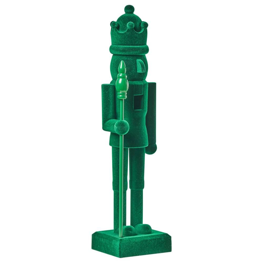 Set di 2 statuine Schiaccianoci in materiale sintetico decorazione natalizia verde