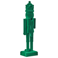 Set di 2 statuine Schiaccianoci in materiale sintetico decorazione natalizia verde