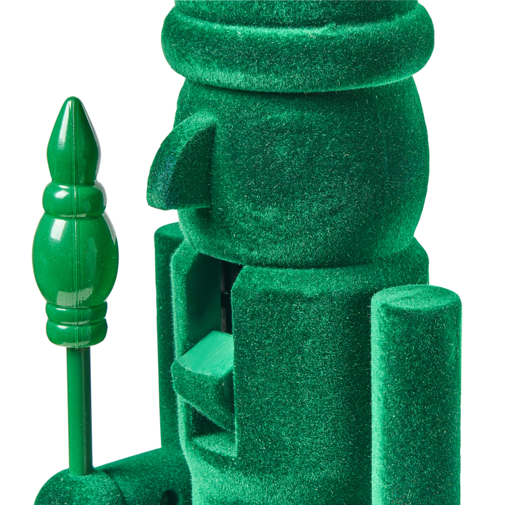 Set di 2 statuine Schiaccianoci in materiale sintetico decorazione natalizia verde