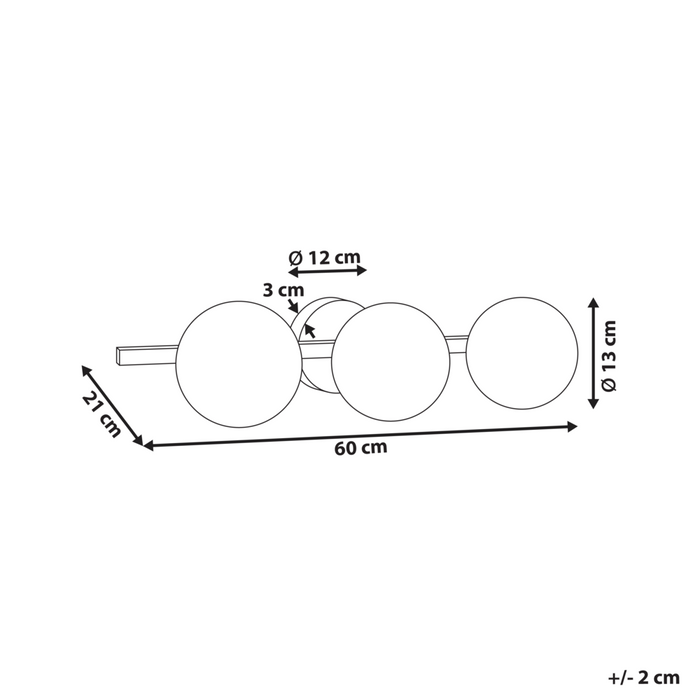 Lampada da parete a 3 luci in vetro bianco nero con paralume in ferro Illuminazione del bagno Soggiorno Moderno