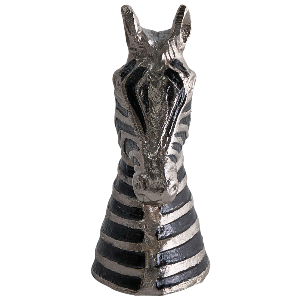 Figura decorativa in metallo argentato Ornamento a forma di zebra per la visualizzazione di ornamento decorativo