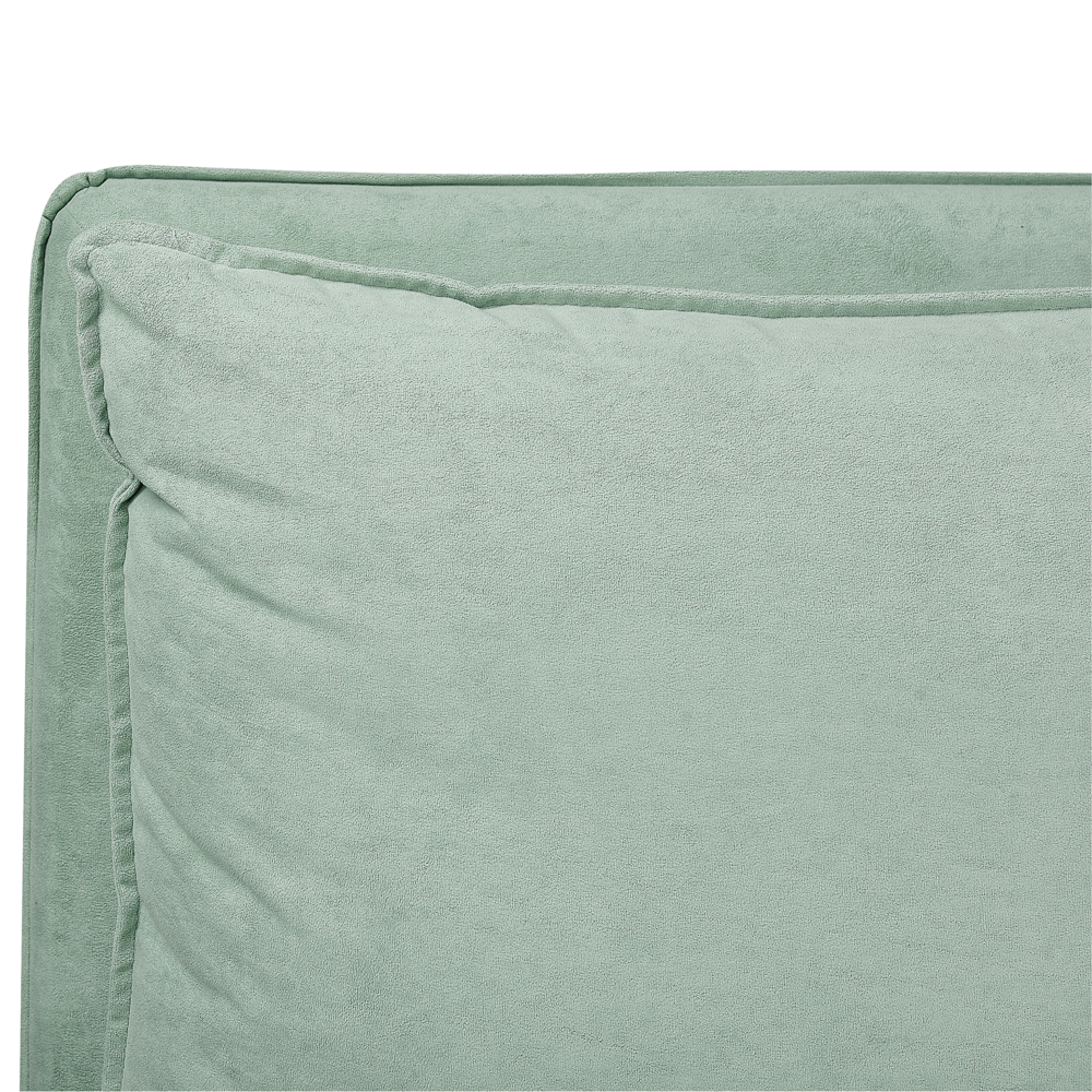 Letto matrimoniale ad acqua tessuto verde menta 160 x 200 cm camera da letto moderna