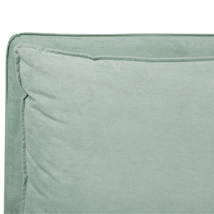 Letto matrimoniale ad acqua tessuto verde menta 160 x 200 cm camera da letto moderna