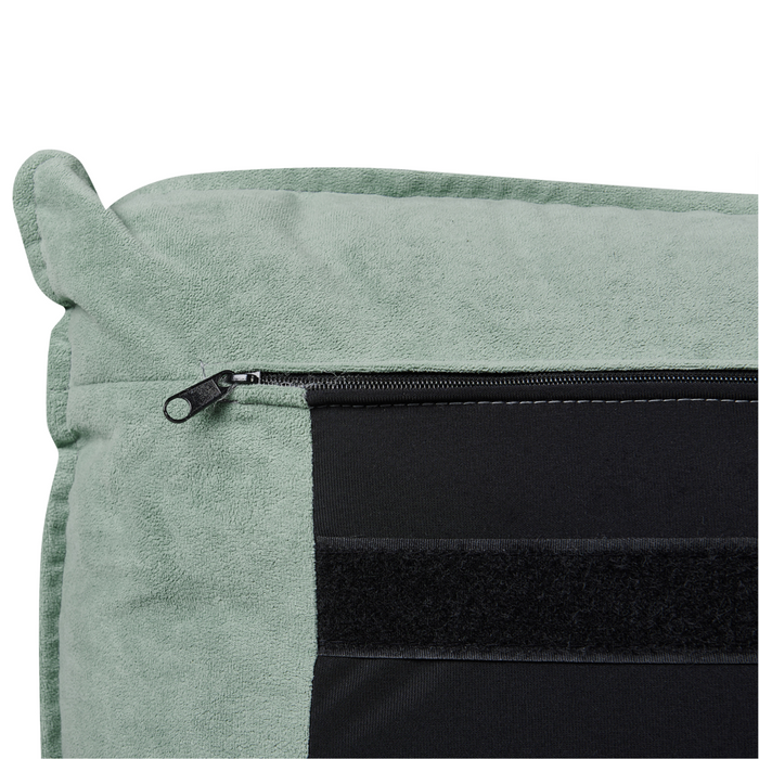 Letto matrimoniale ad acqua tessuto verde menta 160 x 200 cm camera da letto moderna