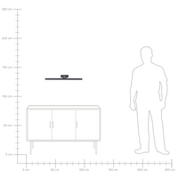 Lampada specchio luce nero polvere rivestito LED metallo orizzontale bagno soggiorno moderno lampada da parete