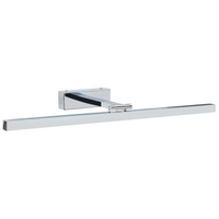 Lampada specchio luce argento polvere rivestito LED metallo orizzontale bagno soggiorno moderno lampada da parete