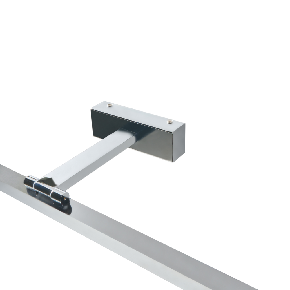 Lampada specchio luce argento polvere rivestito LED metallo orizzontale bagno soggiorno moderno lampada da parete