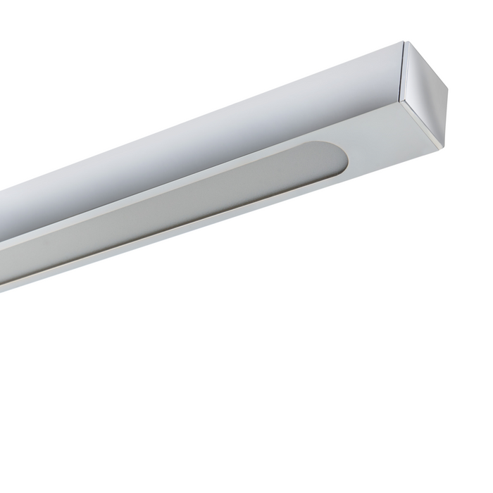 Lampada specchio luce argento polvere rivestito LED metallo orizzontale bagno soggiorno moderno lampada da parete