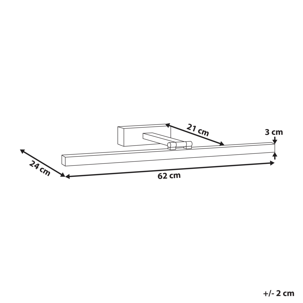 Lampada specchio luce argento polvere rivestito LED metallo orizzontale bagno soggiorno moderno lampada da parete