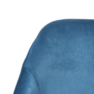 Sedia da ufficio in velluto blu marino Arredamento da ufficio elegante