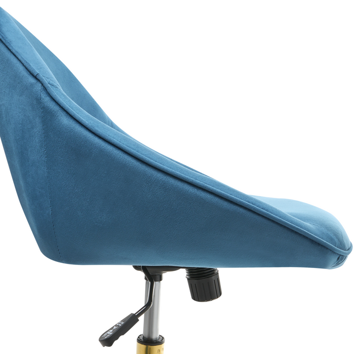 Sedia da ufficio in velluto blu marino Arredamento da ufficio elegante