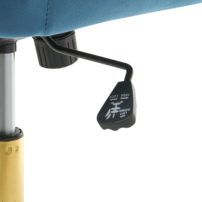 Sedia da ufficio in velluto blu marino Arredamento da ufficio elegante