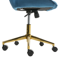 Sedia da ufficio in velluto blu marino Arredamento da ufficio elegante