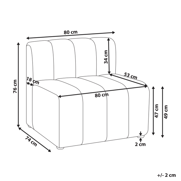 Poltrona imbottita accogliente con seduta spessa e morbida in bouclé beige chiaro stile moderno