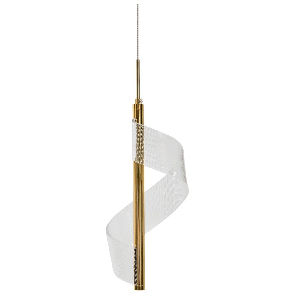 Lampadario metallo dorato per soggiorno in stile moderno a spirale dorata glamour soggiorno