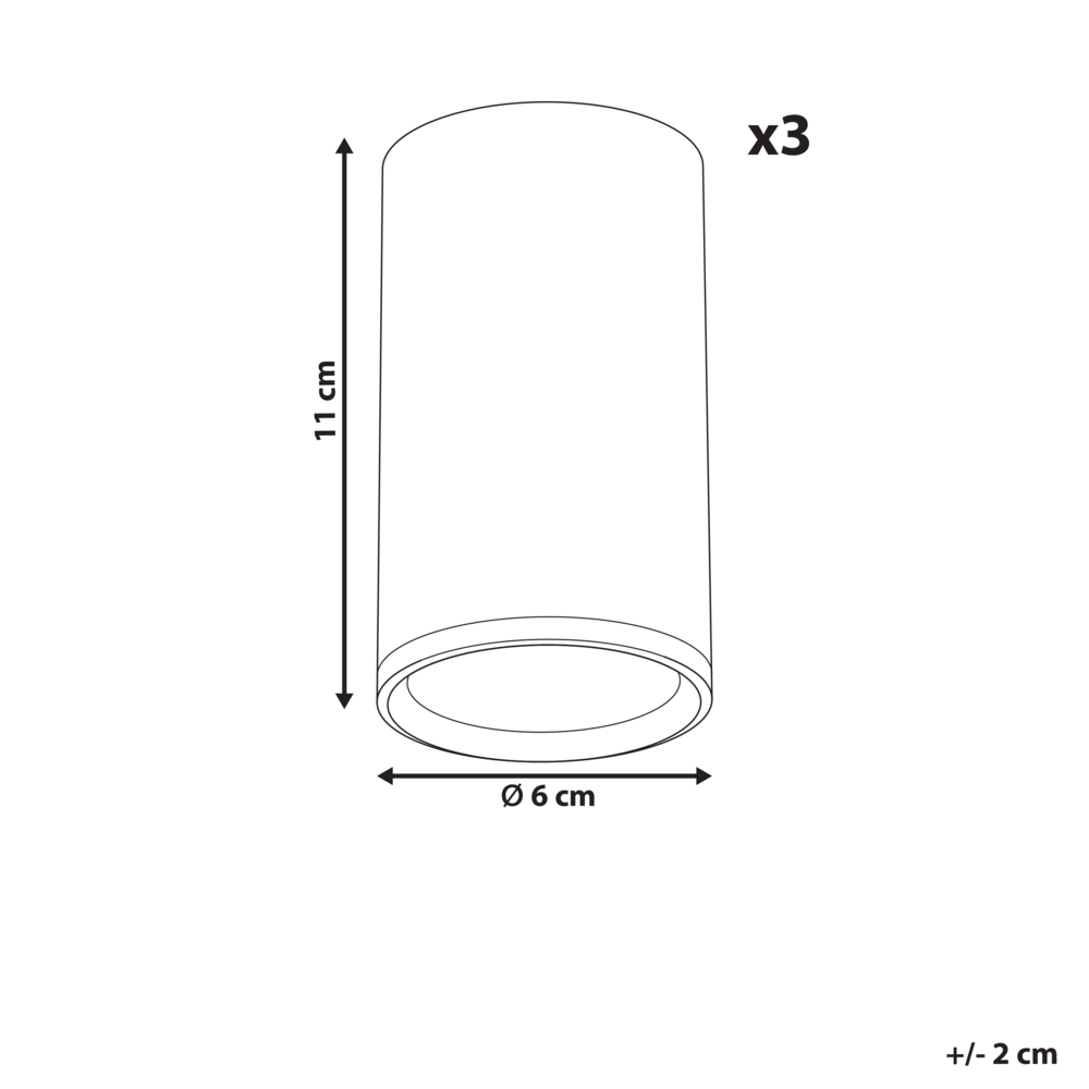 Set di 3 lampade da soffitto a LED in metallo per soggiorno stile moderno rotondo nero
